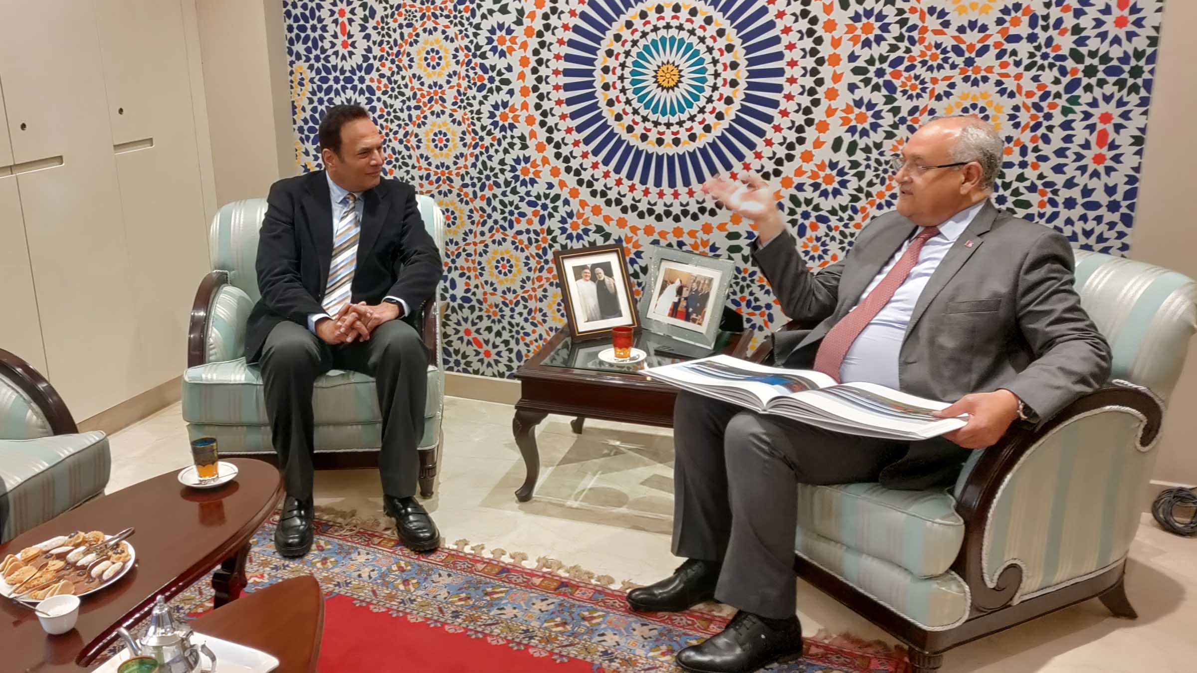 With the Ambassador of the Kingdom of Morocco